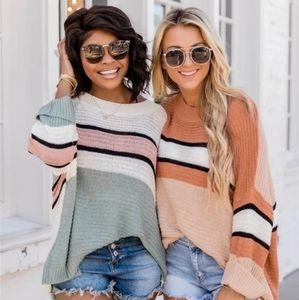 Fall Long Sleeve Knit Loose Puover Sweater